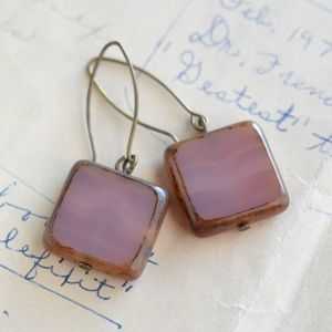 Pink Antique Earrings